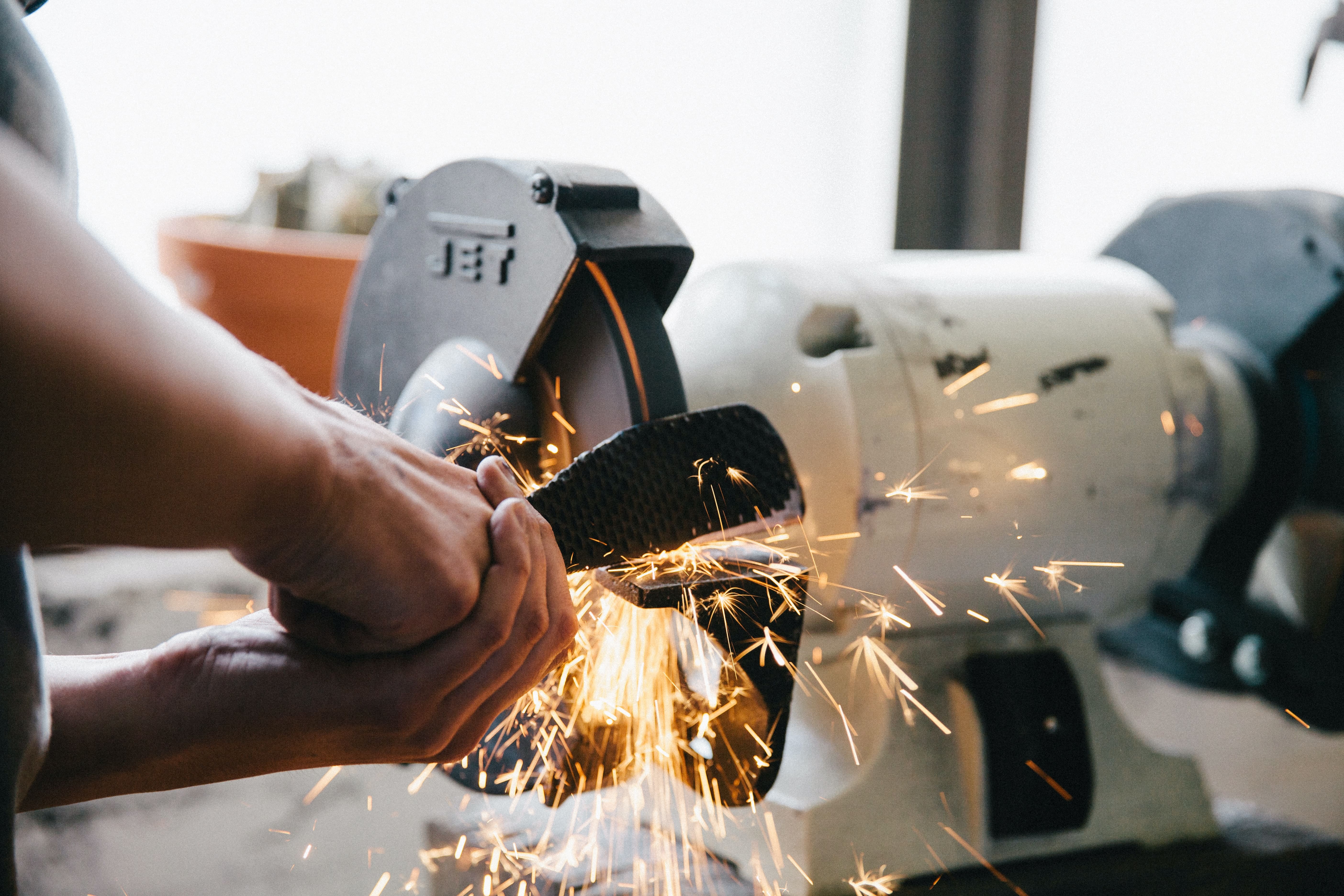 work on the machine