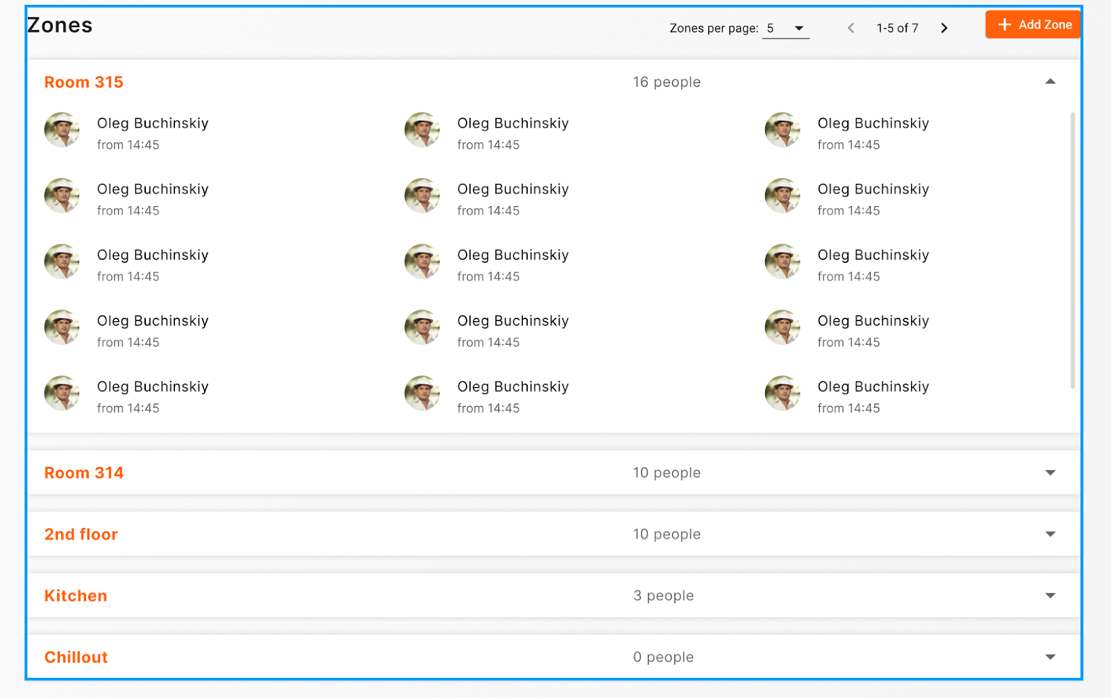 Staff Control locates employees and collects analytics about their movements.