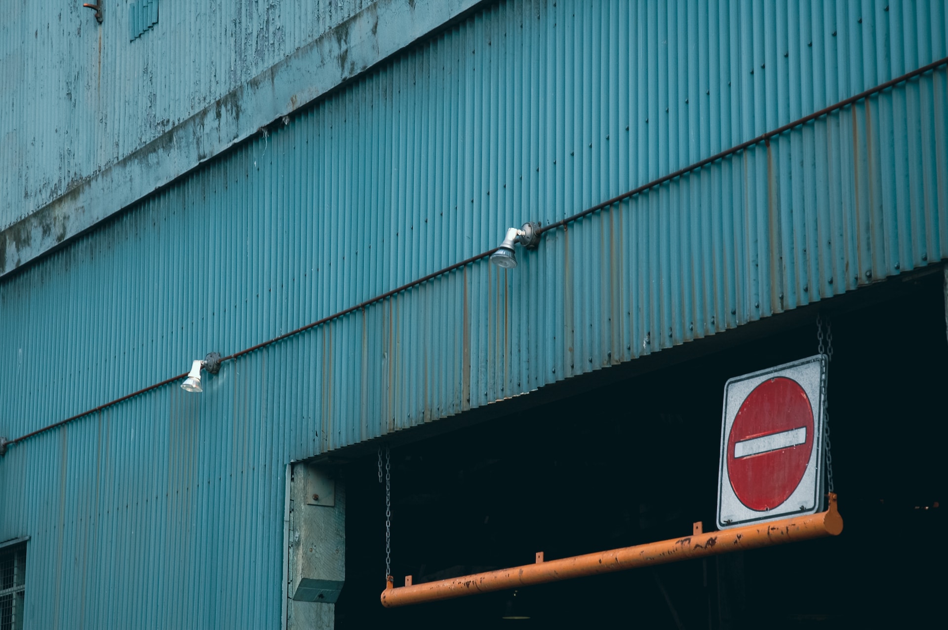 warehouse stop sign warehouse stop sign